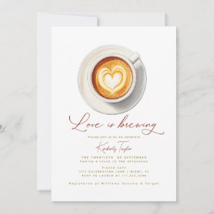 Convites O Amor Está Fazendo Café Xícara Chá de Noiva