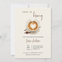 O amor está fazendo Chá de panela de café