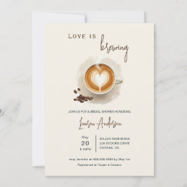 Convites O amor está fazendo Chá de panela de café