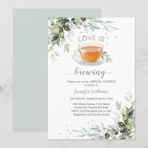 Convites O amor está fazendo Chá de panela do Tea Party