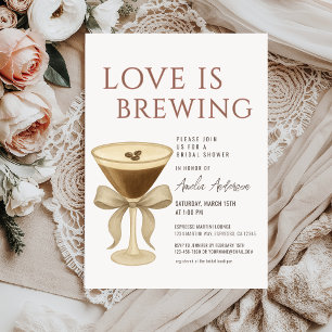 Convites O Amor Está Fermentando Chá de Noiva de Espresso
