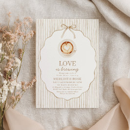 Convites O amor está fervendo Café Chá de Noiva Listra Marr