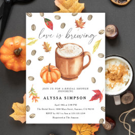 Convites O amor está fervendo Chás de Bebê noiva de Pumpkin