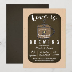 Convites O AMOR ESTÁ NO AR Café de Engajamento LOVE IS BREW