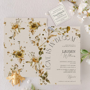 Convites O Amor Está No Bloom Boho Wildflower Chá de panela