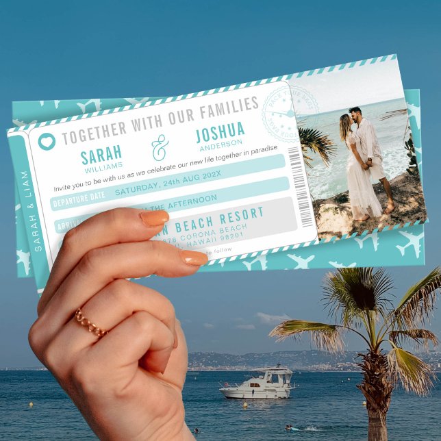 Convites O amor está no casamento do avião (Criador carregado)