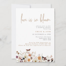Convites O amor está no Chá de casamento Bloom Fall Wildflo