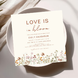 Convites O amor está no Chá de panela de Bloom Wildflower