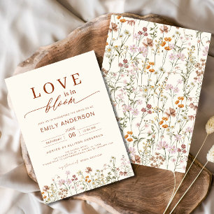 Convites O amor está no Chá de panela de Bloom Wildflower