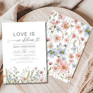 Convites O amor está no Chá de panela de Bloom Wildflower