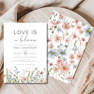 Convites O amor está no Chá de panela de Bloom Wildflower