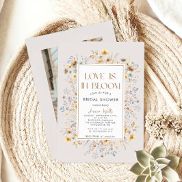 Convites O Amor Está No Chá de panela De Flor Selvagem Mode