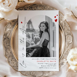 Convites O amor está no Chá de panela de Foto Minimalista d