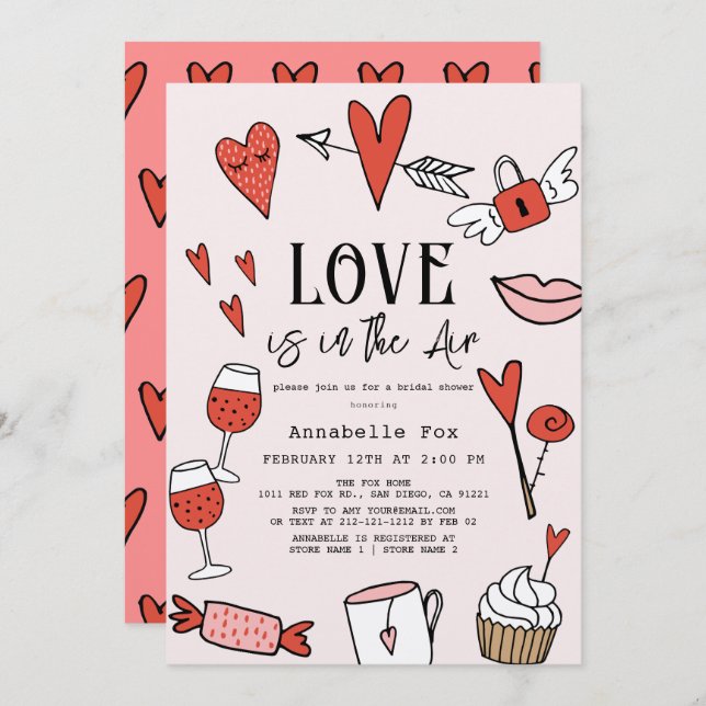 Convites O amor está no Chá de panela do Namorados (Frente/Verso)