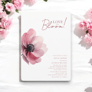 Convites O amor está no chá de panela floral mínimo