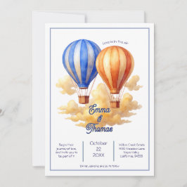 Convites O amor está no Viagem do Air Hot Air Balloon