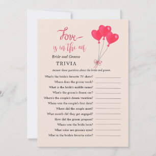 Convites O amor está nos jogos de Chá da Air Heart TRIVIA