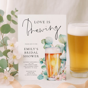 Convites O amor está preparando o chá de noiva da cerveja