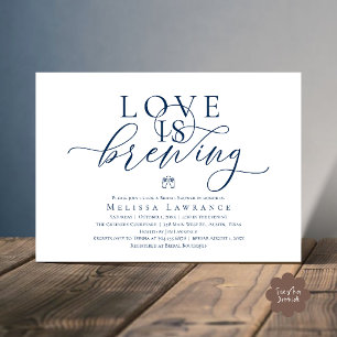 Convites O Amor Está Sendo Preparado Elegante Chá de Noiva 