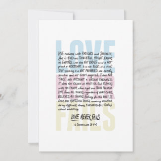 Convites O amor nunca falha