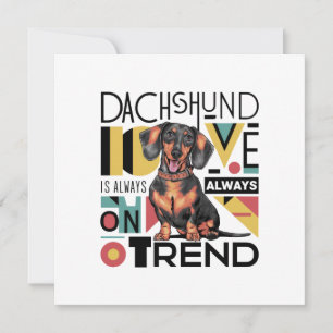 Convites O Amor por Dachshund Está Sempre na Moda