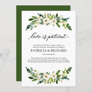 Convites O Amor Verde É Um Adiamento De Casamento Paciente