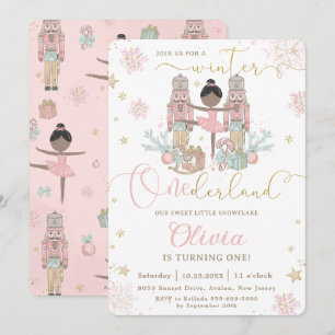 Convites O Aniversário de 1 ano do Inverno Onederland do Qu
