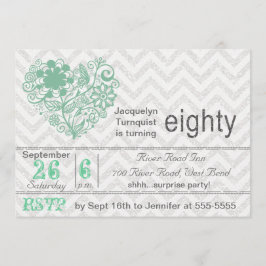 Convites O aniversário de prata do 80 da listra de Chevron