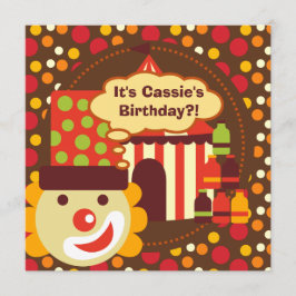 Convites O aniversário do circo do palhaço e das bolinhas