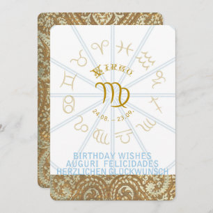 Convites O aniversário do ~ do HORÓSCOPO convida - o Virgo