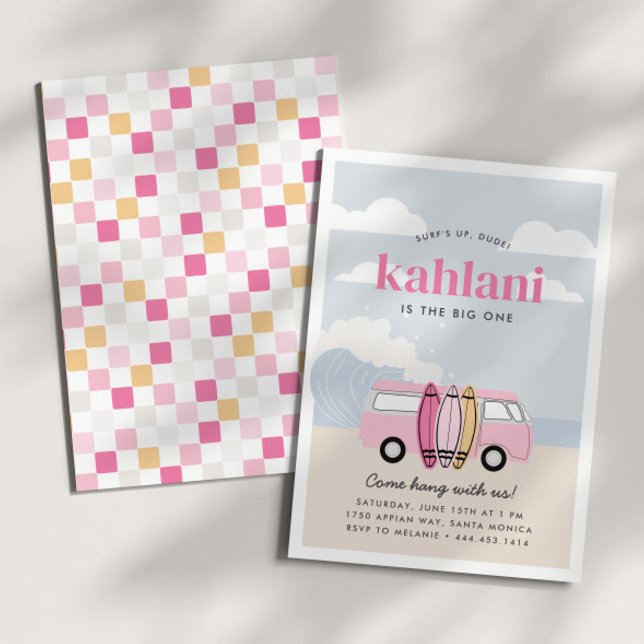 Convites O aniversário do Surf de praia de 1rua das grandes (Criador carregado)