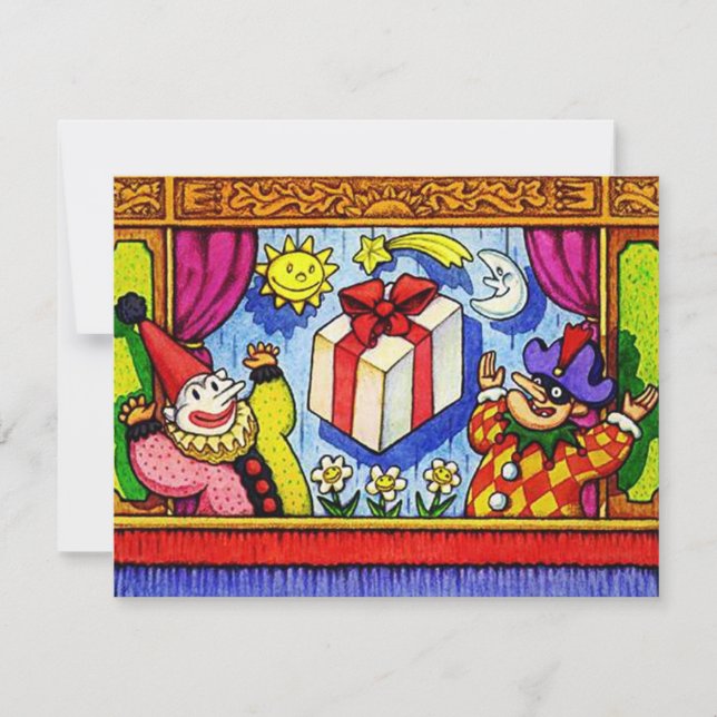 CONVITES O ANIVERSÁRIO DO TEMA DO PARTIDO DO FANTOCHE DO (Frente)