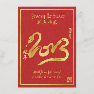 Convites O ano do cobra 2013 convida