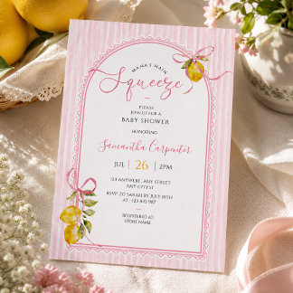 Convites O aperto principal da mamãe, Lemon, baby shower de