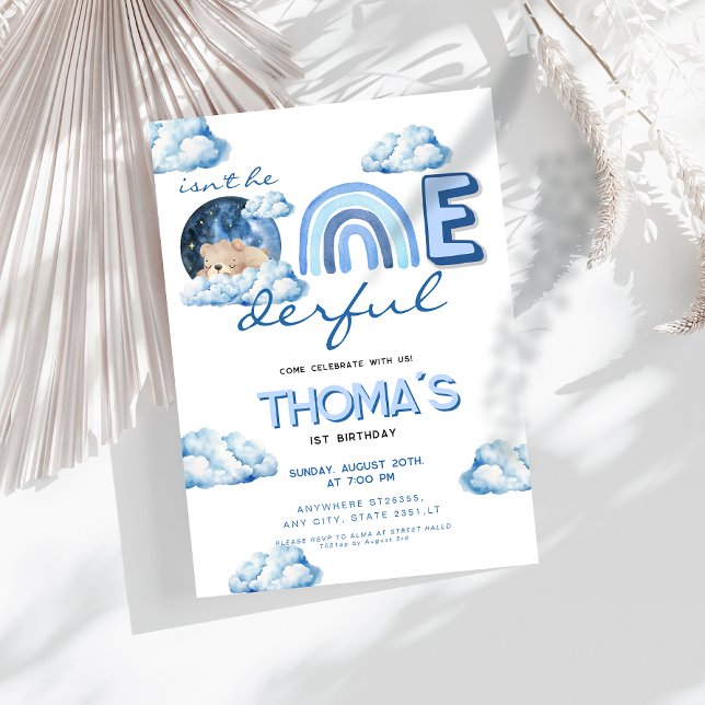 Convites O arco-íris do urso Teddy não é o primeiro anivers (Criador carregado)