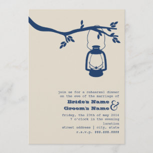 Convites O azul fora/jantar de ensaio de acampamento