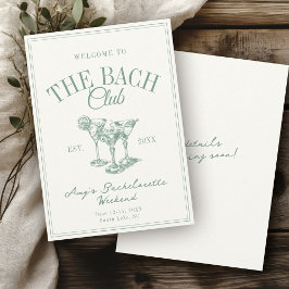 Convites O Bach Club Vintage Old School Bachelorette