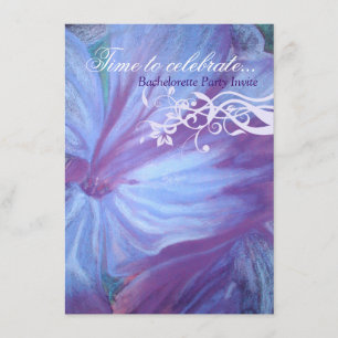 Convites O bachelorette floral dos lilacs azuis elegantes