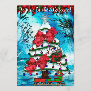 Convites O Banquete PERSONALIZADO da Árvore Christmas Folk