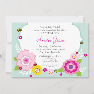 Convites O BAPTISMO CONVIDA: tema do jardim 2