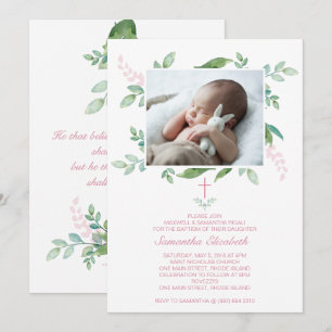 Convites O baptismo das hortaliças convida a foto da menin