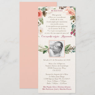 Convites O baptismo espanhol Bautizo da menina convida para