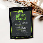 Convites O bar MITZVAH moderno controla o limão preto<br><div class="desc">por kat massard >> WWW.SIMPLYSWEETPAPERIE.COM << - - - - - - - - - - - - - - - - - - - - - - - - - O design perfeito para um BAR "Jogar Pensado" ou para a celebração BAT MITZVAH Ame o design, mas gostaria de...</div>