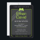 Convites O bar MITZVAH moderno controla o verde preto<br><div class="desc">por kat massard >> WWW.SIMPLYSWEETPAPERIE.COM << - - - - - - - - - - - - - - - - - - - - - - - - - O design perfeito para um BAR "Jogar Pensado" ou para a celebração BAT MITZVAH Ame o design, mas gostaria de...</div>