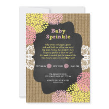 O bebê chique rústico da menina polvilha/quadro de