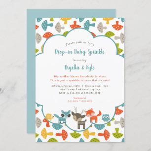Convites O bebê da reunião informal dos animais da floresta