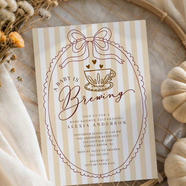 Convites O Bebê Desenhado À Mão Está A Criar Chá de fraldas (Criador carregado)