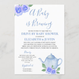 Convites O bebê está a fazer chá azul dirigir por Chá de fr