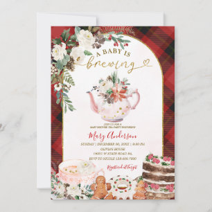 Convites O Bebê Está Fazendo Xadrez Festa De Chá Chá de fra