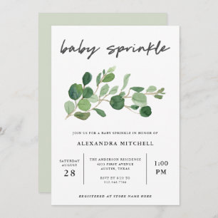 Convites O bebê minimalista das hortaliças polvilha